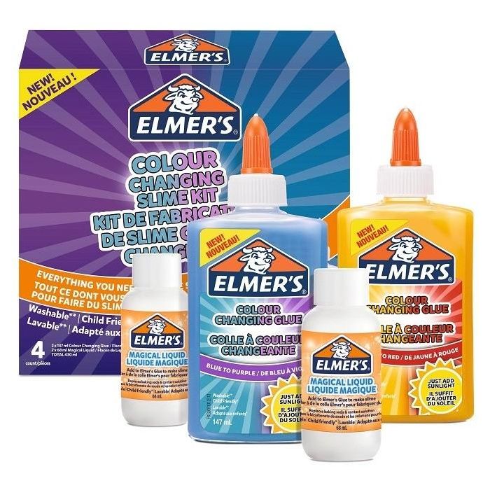Elmer's KIT COLOR CHANGE SLIME 2109487 - Pegamento líquido, Azul y Amarillo, 147 ml 1 Elmer's KIT COLOR CHANGE SLIME 2109487 - Pegamento líquido, Azul y Amarillo, 147 ml 1
