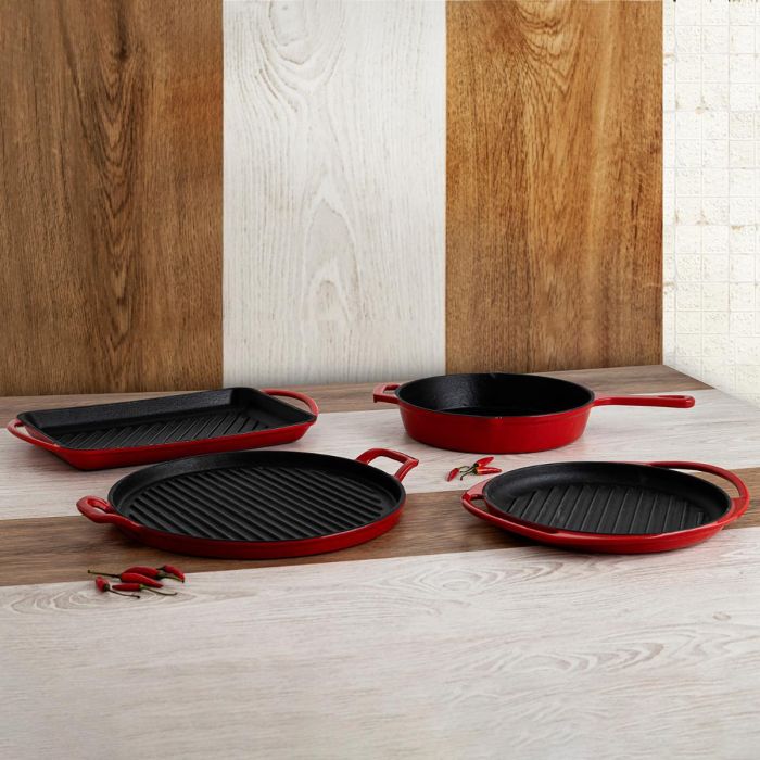 Bidasoa Fierro Sartén Hierro Esmaltado 26 cm Rojo Antiadherente, Extra Resistente, Libre PFOA, Apta Inducción y Gas 2 Bidasoa Fierro Sartén Hierro Esmaltado 26 cm Rojo Antiadherente, Extra Resistente, Libre PFOA, Apta Inducción y Gas 2