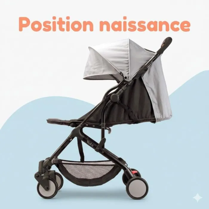 Bambisol Cochecito Yuko City - Ultra Compacto - Gris - Desde Nacimiento hasta 36 Meses 1 Bambisol Cochecito Yuko City - Ultra Compacto - Gris - Desde Nacimiento hasta 36 Meses 1