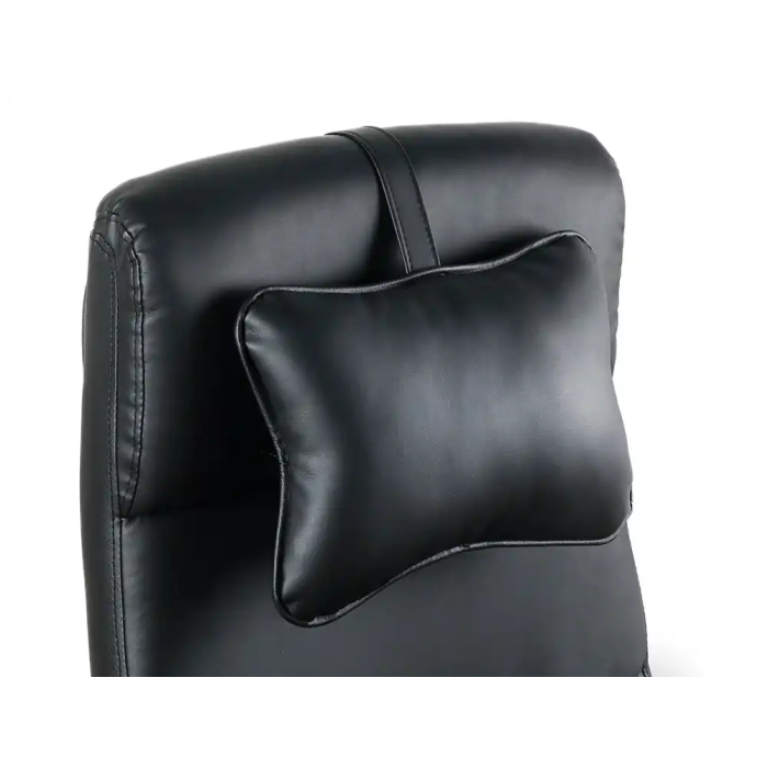 Q-connect Silla de Dirección Ravenna Simil Piel Base Metálica Altura Máx 1300 mm Anchura 670 mm Profundidad 730 mm Ruedas Premium Negro 10