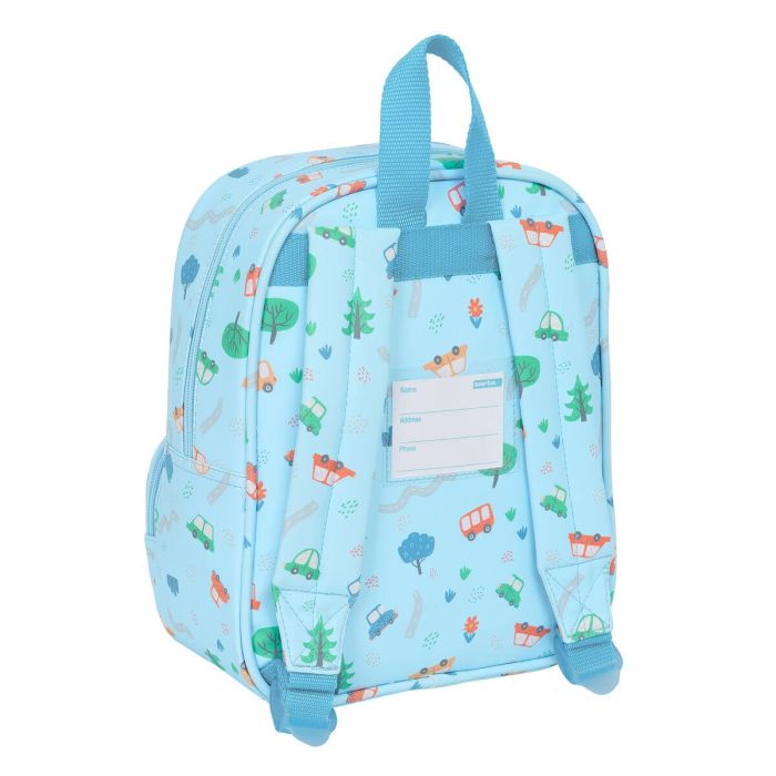 Mochila Infantil Safta Coches Azul 22 x 27 x 10 cm 2