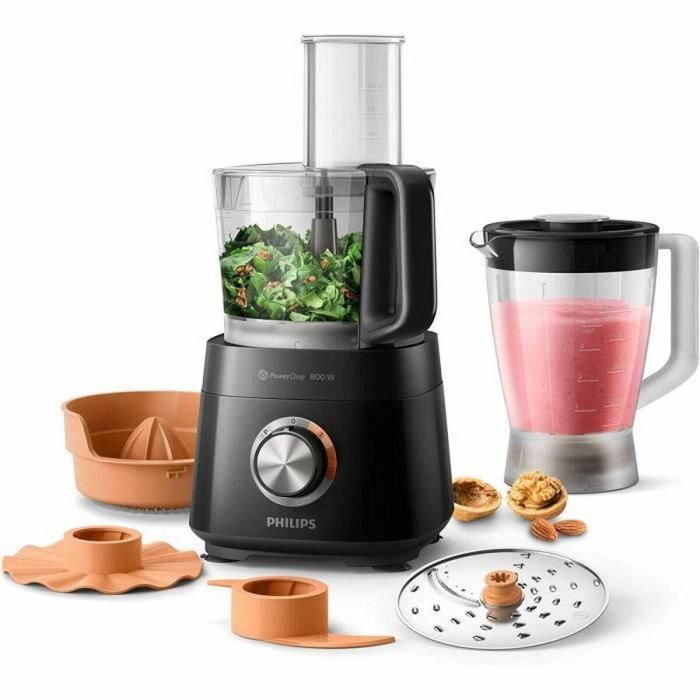 Philips HR7510 / 10 procesador de alimentos compacto 800 W negro Philips HR7510 / 10 procesador de alimentos compacto 800 W negro