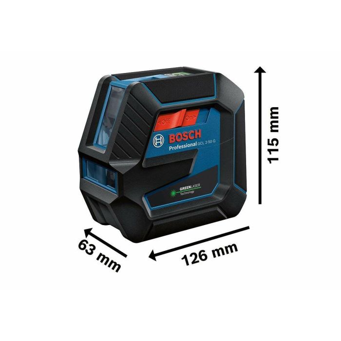 Bosch GCL 2-50 G + RM 10 Láser combinado de líneas y puntos de plomada verdes, alta visibilidad, protección IP64, 15 m de alcance para líneas 1 Bosch GCL 2-50 G + RM 10 Láser combinado de líneas y puntos de plomada verdes, alta visibilidad, protección IP64, 15 m de alcance para líneas 1