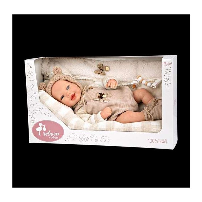 Muñecas Arias Muñeco Reborn Ruben c/cojin, Cuerpo Blando 45 cm 7