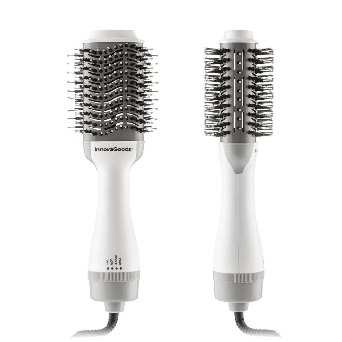 Cepillo Secador y Voluminizador Iónico Volumio InnovaGoods Blanco Gris 1000 W 2 Cepillo Secador y Voluminizador Iónico Volumio InnovaGoods Blanco Gris 1000 W 2