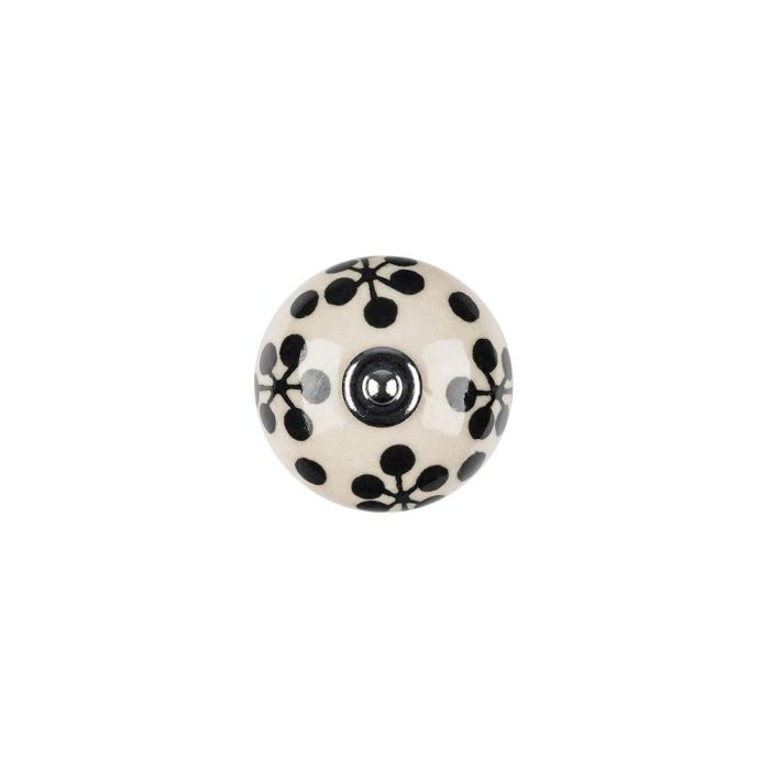 Rei Pomos redondos para mueble mod. e506, 4 unid., metal-porcelana, acabado flor azul, Ø40mm 1