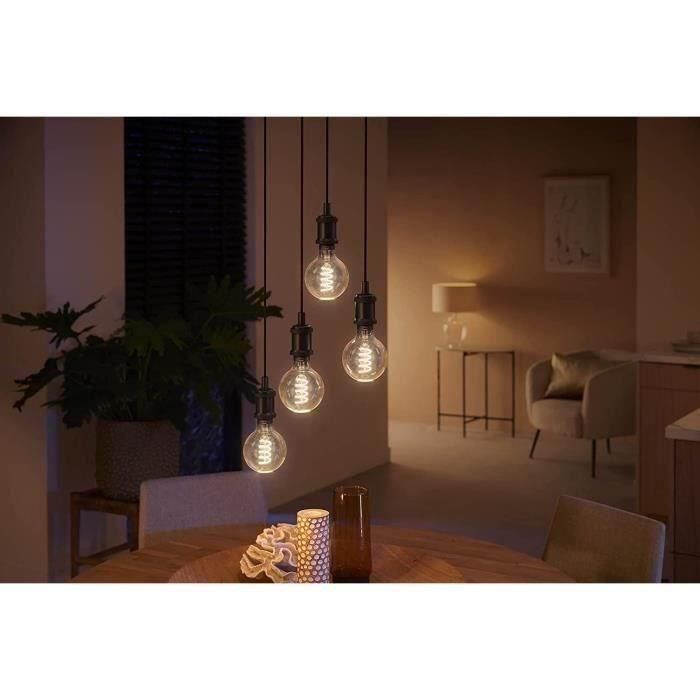 Philips Hue White Ambiance, LED conectado LED E27 Filamento G93 Globe, Bluetooth, trabaja con Alexa, Google y HomeKit 4 Philips Hue White Ambiance, LED conectado LED E27 Filamento G93 Globe, Bluetooth, trabaja con Alexa, Google y HomeKit 4