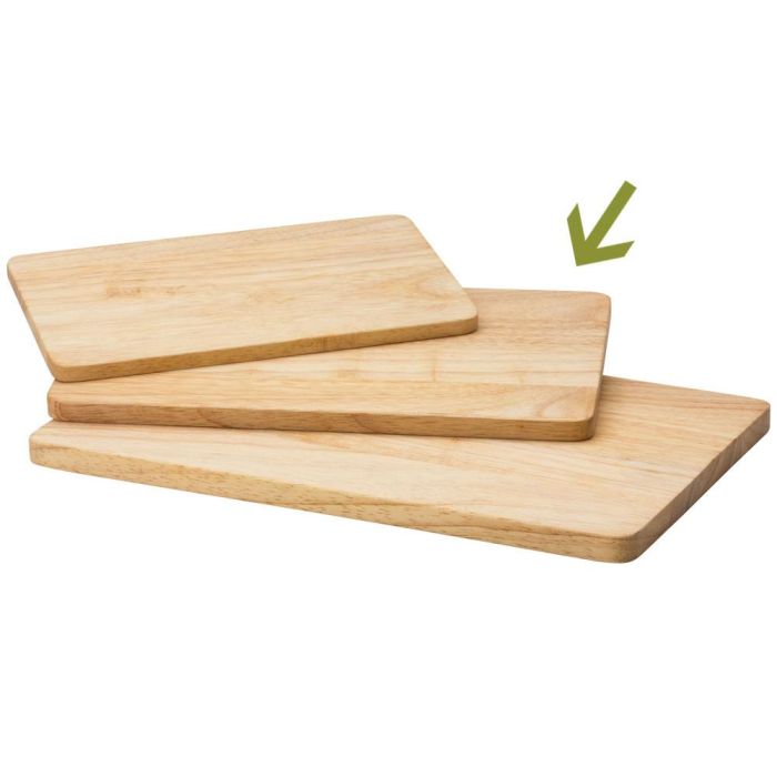 Continenta Tabla Cortar Madera Caucho 29x18,5x1,2 cm (2 Unidades) 1