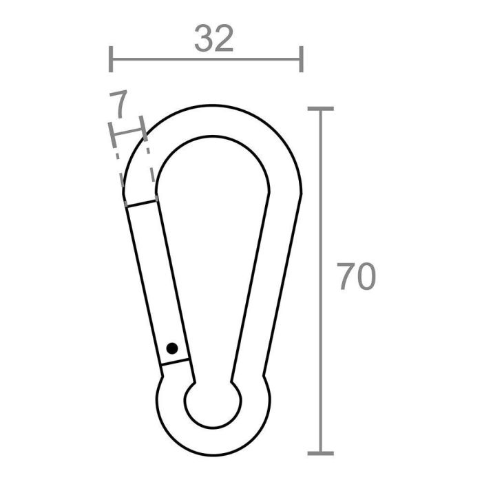 Edm Mosquetón Msq04 Aluminio Colores Surtidos 7 x 70 mm 2 Unidades