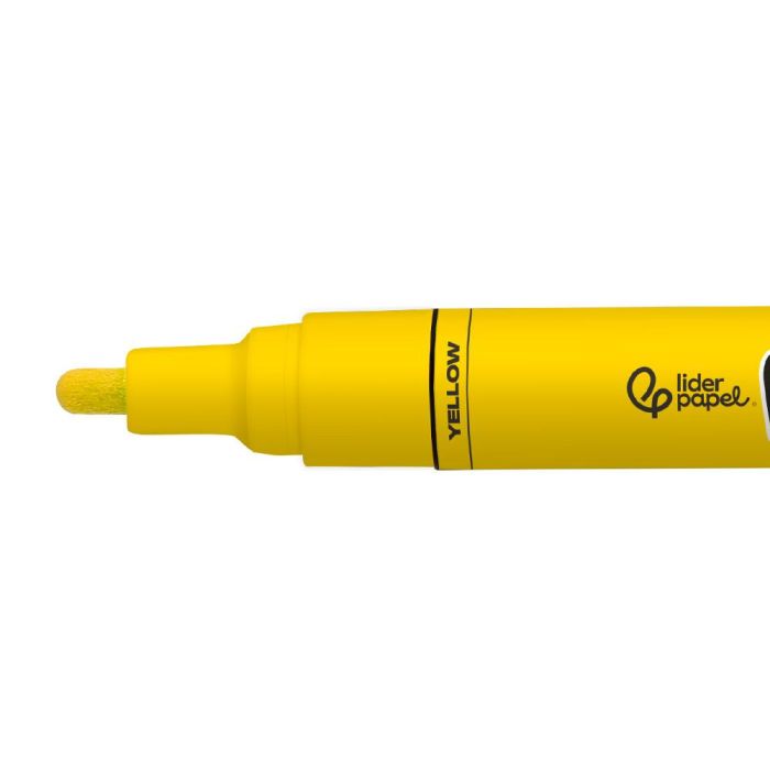 Rotulador Liderpapel Acrylic Base Agua Todo Tipo De Superficie Punta Redonda 3 mm Amarillo 2 Rotulador Liderpapel Acrylic Base Agua Todo Tipo De Superficie Punta Redonda 3 mm Amarillo 2