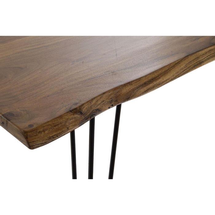 Mesa de Comedor DKD Home Decor 180 x 87 x 76 cm Negro Metal Marrón Madera de acacia 1