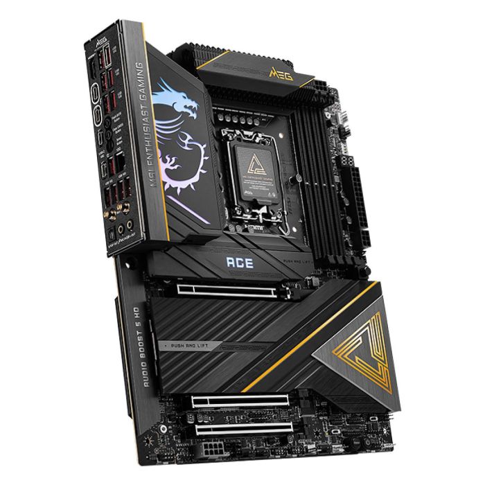 MSI MEG Z890 ACE Placa Base ATX - Intel Z890 LGA 1851 para Intel Core Ultra, DDR5 9200 MHz, Wi-Fi 7, 10 GbE, Thunderbolt 4, 5x M.2 (Z890.S1851.ATX.DDR5)
