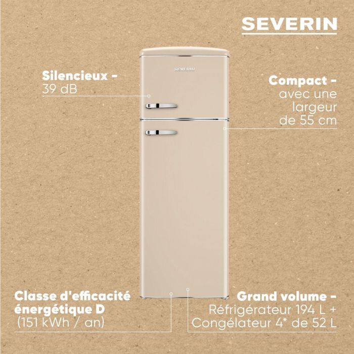Frigorífico combinado Severin RKG8985     167 3 Frigorífico combinado Severin RKG8985     167 3