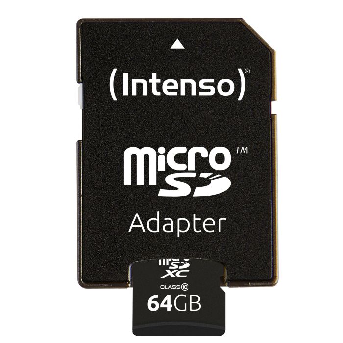 Tarjeta de Memoria Micro SD con Adaptador INTENSO 3413490 64 GB 64 GB 3