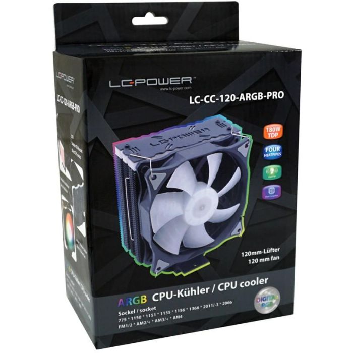 LC-Power LC-CC-120-ARGB-PRO Refrigerador CPU Ventilador 1700/1150/1151/1156/1366 25