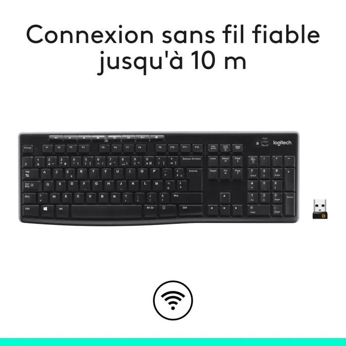Logitech K270 Teclado Inalámbrico Francés AZERTY 3