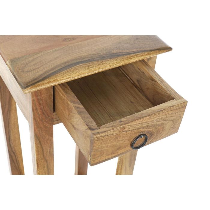 DKD Home Decor Telefonera Colonial de Madera Maciza de Acacia Natural con 1 Cajón y 1 Estantería 30x30x86 cm 2 DKD Home Decor Telefonera Colonial de Madera Maciza de Acacia Natural con 1 Cajón y 1 Estantería 30x30x86 cm 2