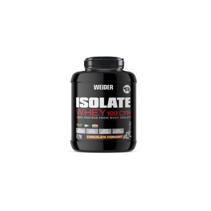 Weider Isolate Whey 100 CFM Proteína de Suero Aislada Chocolate 2Kg - Mantenimiento Masa Muscular