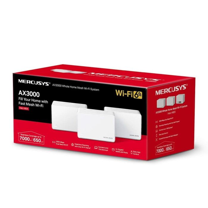 Mercusys Halo H80X (3-pack) Doble banda (2,4 GHz / 5 GHz) Wi-Fi 6 (802.11ax) Blanco Interno 17 Mercusys Halo H80X (3-pack) Doble banda (2,4 GHz / 5 GHz) Wi-Fi 6 (802.11ax) Blanco Interno 17