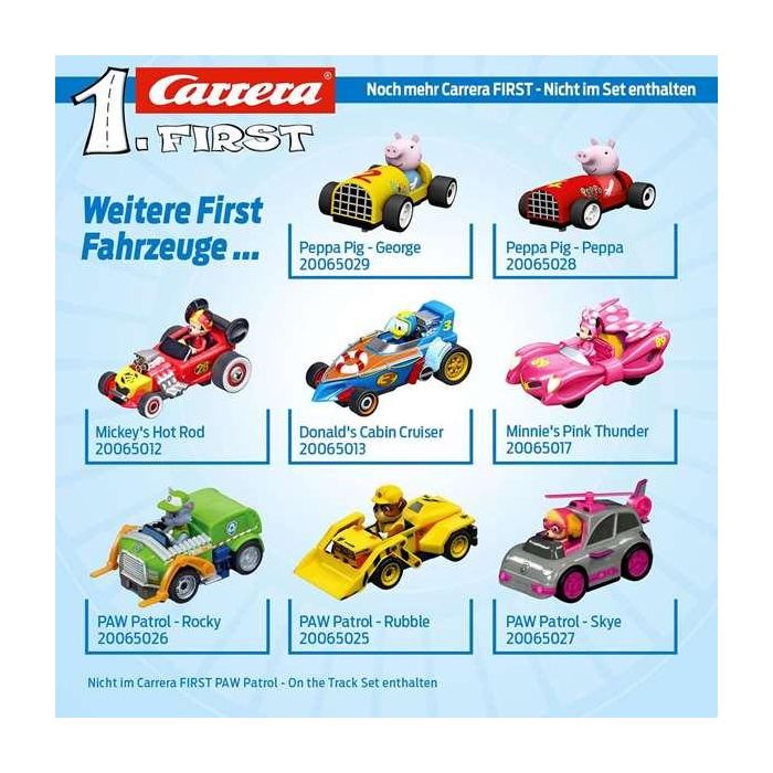 Pista carrera paw patrol, incluye 2 coches (chase y marshall) 2,4 metros 8 Pista carrera paw patrol, incluye 2 coches (chase y marshall) 2,4 metros 8