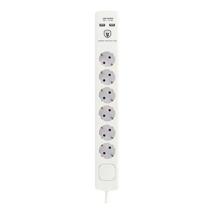 Regleta Enchufes 6 Tomas con Interruptor TM Electron 230 V Regleta Enchufes 6 Tomas con Interruptor TM Electron 230 V