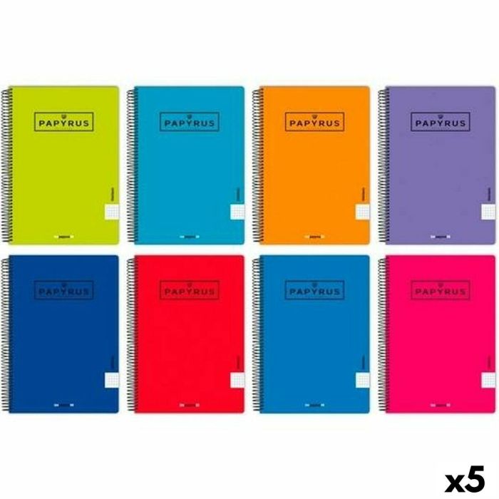 Cuaderno Papyrus 80 Hojas Cuarto (5 Unidades)