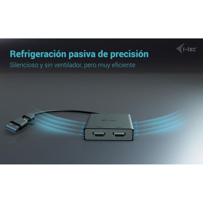 Cable USB i-Tec CADUAL4KHDMI Negro 5