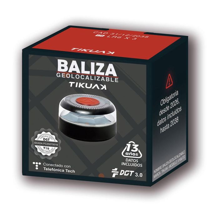 Baliza v16 de emergencia homologada conectada geolocalizable con dgt 3.0 tikuak 3 Baliza v16 de emergencia homologada conectada geolocalizable con dgt 3.0 tikuak 3