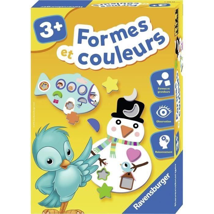 Ravensburger Formas y Colores - Juego educativo de siluetas y fichas para aprender formas, tamaños y colores - A partir de 3 años Ravensburger Formas y Colores - Juego educativo de siluetas y fichas para aprender formas, tamaños y colores - A partir de 3 años
