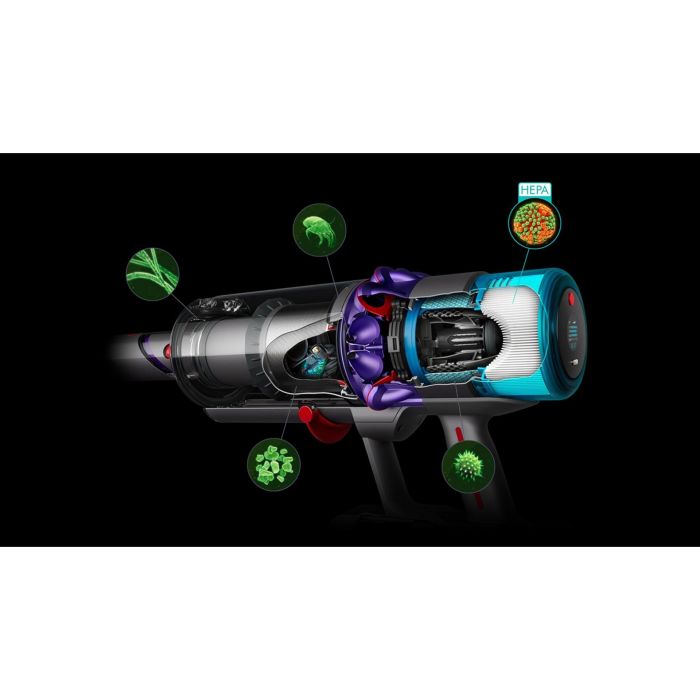 Dyson Gen5 Detect Absolute Aspiradora Escoba Inalámbrica, HEPA, Ciclónica, 262 AW, Pantalla LCD, 70 min Autonomía, Rot/Plata/Turquesa 10