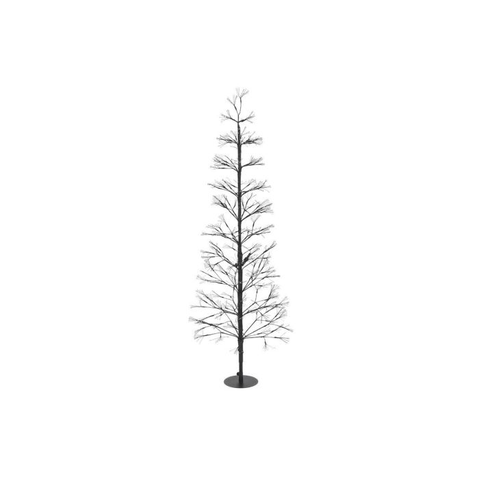 DKD Home Decor Árbol de Navidad Moderno Negro con Luces LED Cálidas Integradas, Estructura Metálica, Decoración Hogar, 150 cm Alto 1