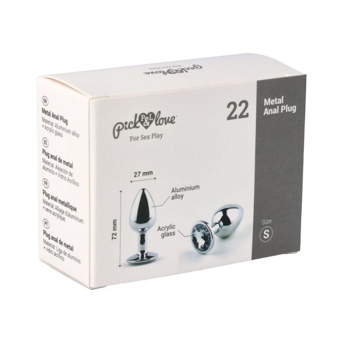 Plug Anal Pick&Love Nº 22 Plateado (7,6 cm) 1