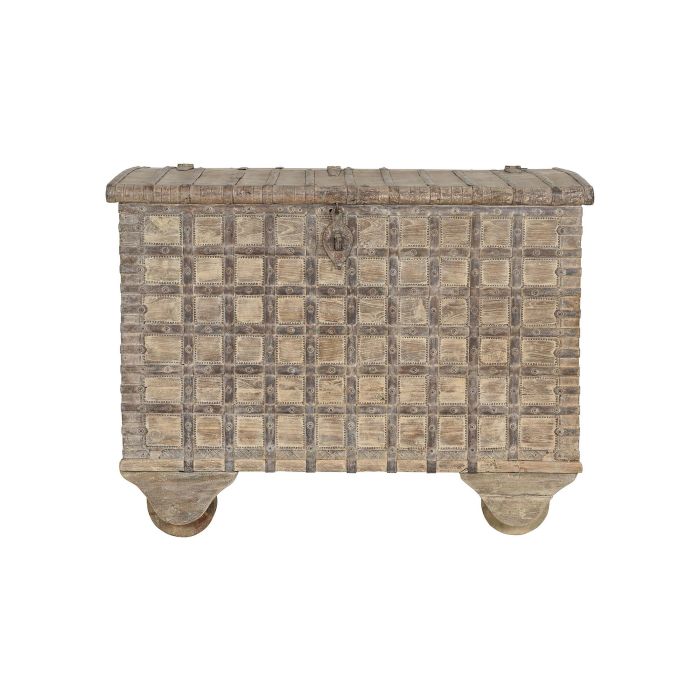DKD Home Decor Arcón Item Home de Teca Natural 118x66x87 cm - Colección Unique/Antique Pieza Única 1