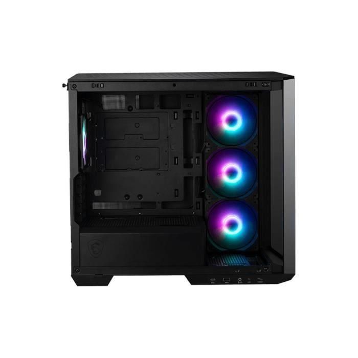 MSI 306-7G24R21-809 Caja MAG PANO M100R PZ Negra Micro Torre con ARGB, USB 3.2, USB-C y Audio. Admite placa Zero 1
