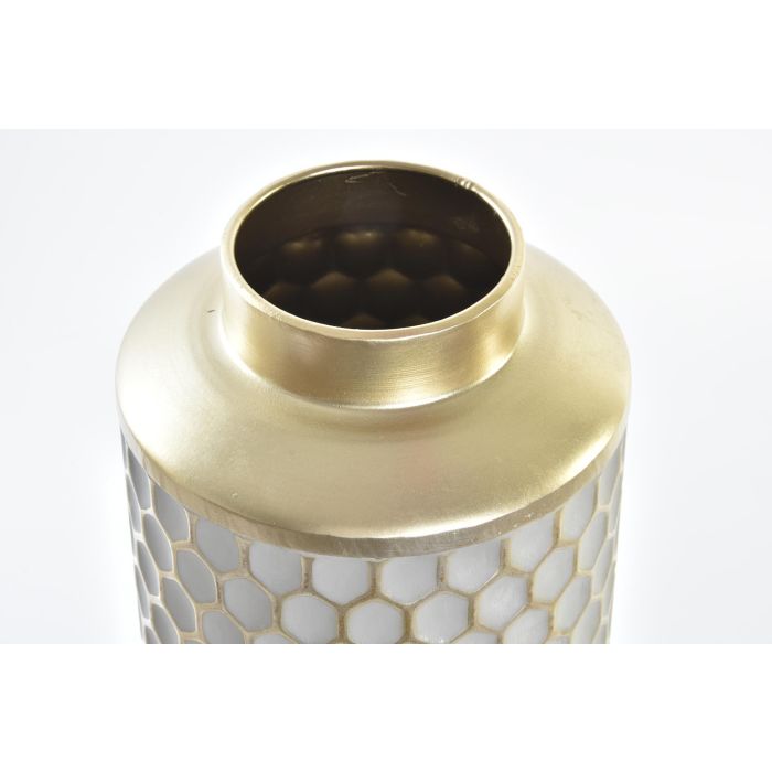 Jarron Oriental DKD Home Decor Dorado Blanco 14 x 49 x 14 cm (2 Unidades) 2 Jarron Oriental DKD Home Decor Dorado Blanco 14 x 49 x 14 cm (2 Unidades) 2
