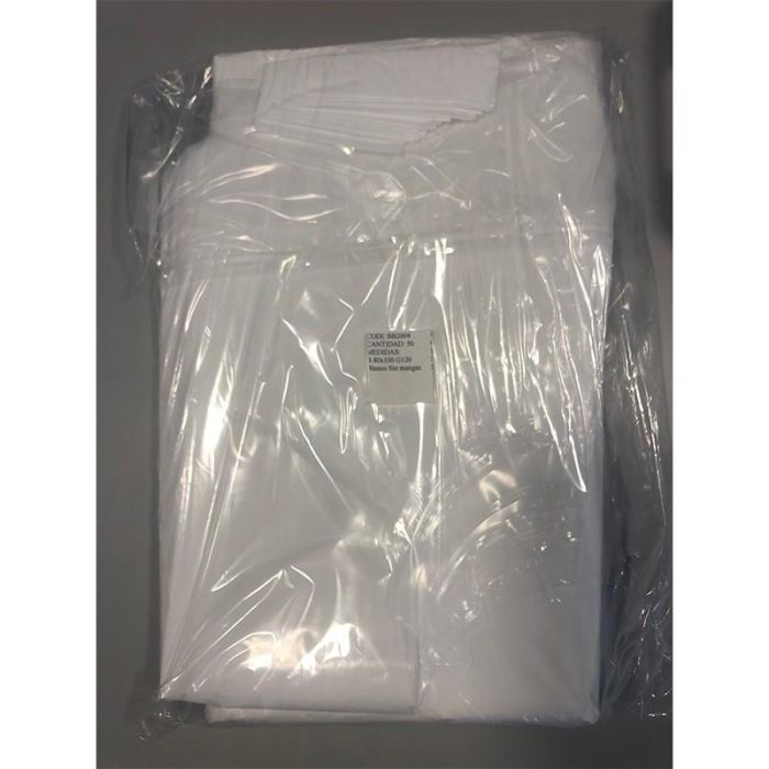 Varios Bata Blanca Sin Manga 80x100 de Polipropileno - Pack 50 Unidades