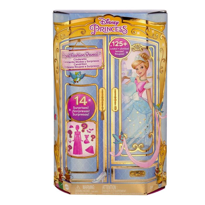 Mattel Disney Princess Cenicienta Royal Fashion Reveal Muñeca con Múltiples Conjuntos y Accesorios para Combinar 5