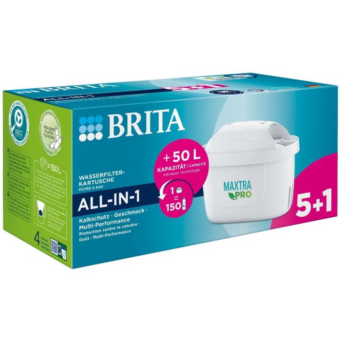 Brita Maxtra Pro Filtro de Agua para Jarra Cartucho Recambio 6 Piezas 150L Blanco 0 Brita Maxtra Pro Filtro de Agua para Jarra Cartucho Recambio 6 Piezas 150L Blanco 0