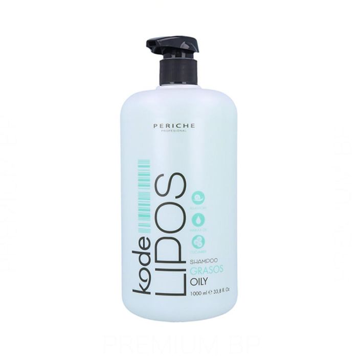 Periche Kode Champú Lipos Grasos/Oily Cabellos Grasos 1000 ml - Modula Secreción Sebácea, Hidratación, Suavidad, Calma Epidermis, Efecto Astringente