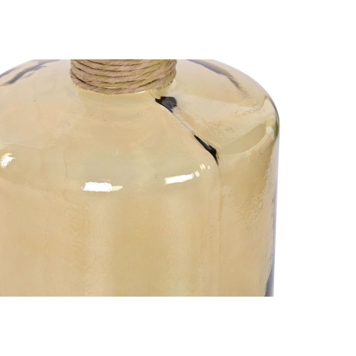 DKD Home Decor Jarrón Decorativo Alpino de Cristal Reciclado y Enea, Amarillo Natural para Hogar - 75 cm Alto, 32L 2 DKD Home Decor Jarrón Decorativo Alpino de Cristal Reciclado y Enea, Amarillo Natural para Hogar - 75 cm Alto, 32L 2