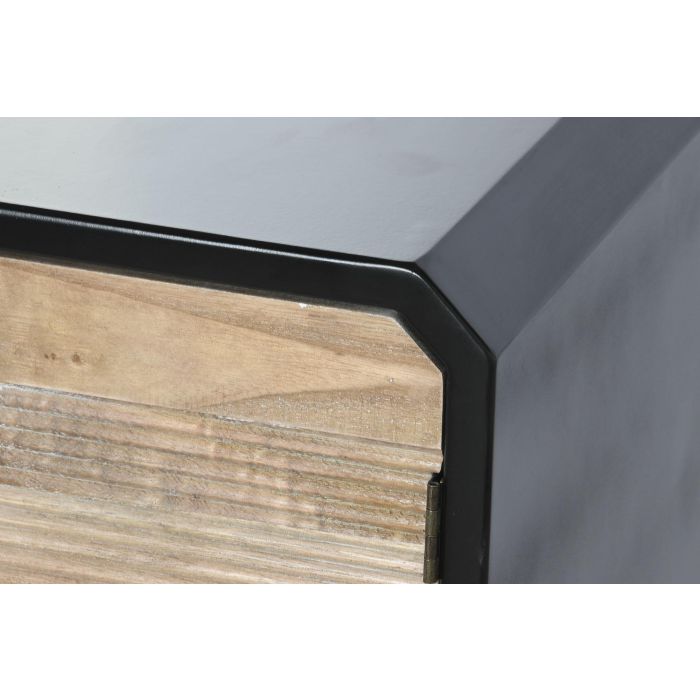 DKD Home Decor Mueble TV Moderno Madera Negro Natural 3 Cajones 2 Puertas Ancho 120cm Fondo 50cm Alto 58cm 2 DKD Home Decor Mueble TV Moderno Madera Negro Natural 3 Cajones 2 Puertas Ancho 120cm Fondo 50cm Alto 58cm 2