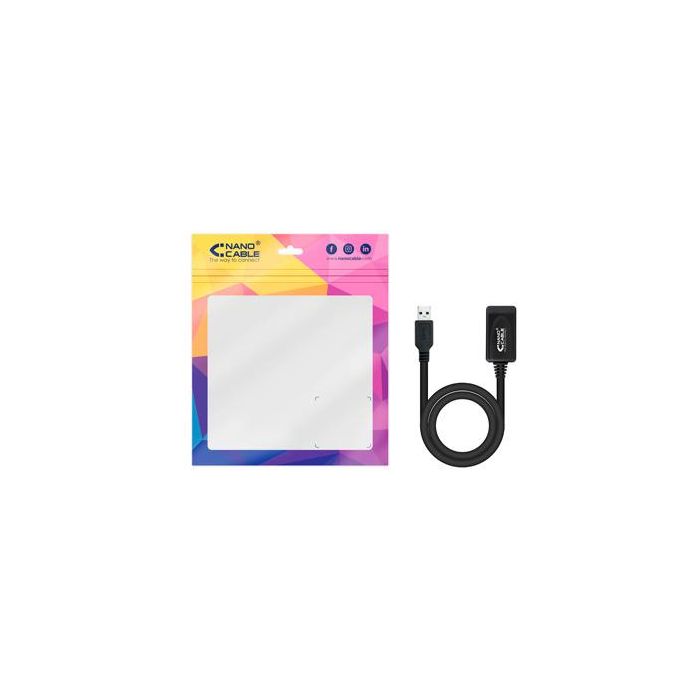 Nanocable 10.01.0311 Cable Alargador USB 3.0 con Amplificador, USB A Macho - Hembra, 5m, Negro, 5Gbps Plug & Play 2 Nanocable 10.01.0311 Cable Alargador USB 3.0 con Amplificador, USB A Macho - Hembra, 5m, Negro, 5Gbps Plug & Play 2