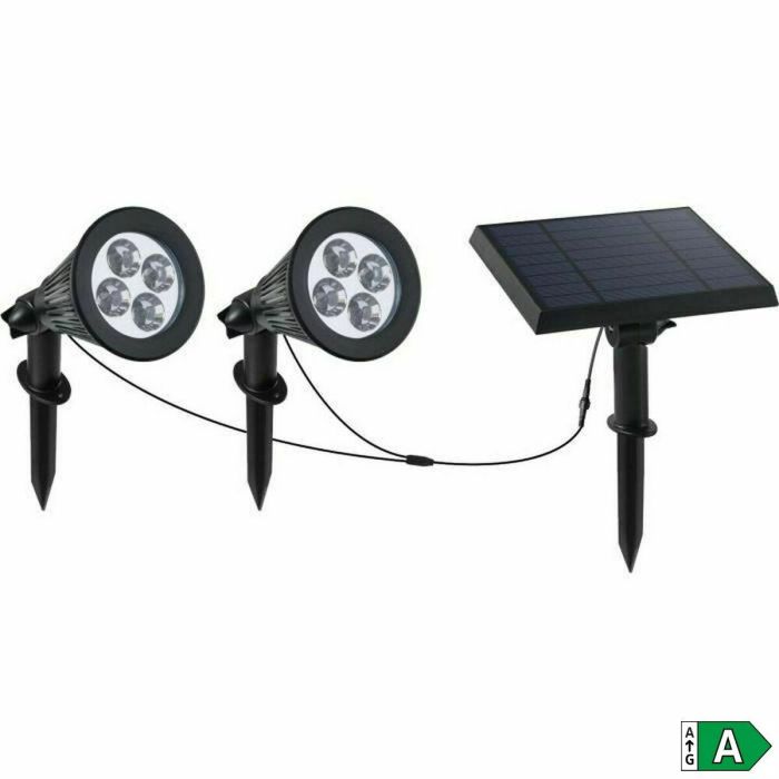 Foco Solar Lumi Garden Family Spiky 2 en 1 Negro Aluminio Acero (2 Unidades) 1 Foco Solar Lumi Garden Family Spiky 2 en 1 Negro Aluminio Acero (2 Unidades) 1