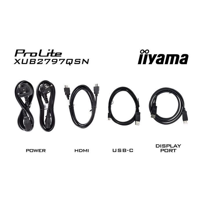iiyama XUB2797QSN-B2 Monitor 27" QHD (2560x1440) IPS 1ms 100Hz con USB-C, HDMI, DP, Altavoces y Pivot, Negro 13 iiyama XUB2797QSN-B2 Monitor 27" QHD (2560x1440) IPS 1ms 100Hz con USB-C, HDMI, DP, Altavoces y Pivot, Negro 13