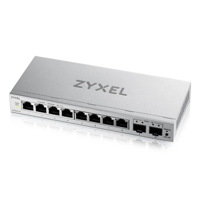 Zyxel GS1200-10v3 Switch 10 Puertos 8xGbE 2xSFP Web Managed 20Gbps 2