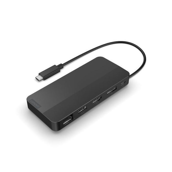 Lenovo Estación Acoplamiento Viaje USB-C/Thunderbolt Doble Pantalla 4K 100W PD 7 Puertos Negro Eclipse Lenovo Estación Acoplamiento Viaje USB-C/Thunderbolt Doble Pantalla 4K 100W PD 7 Puertos Negro Eclipse