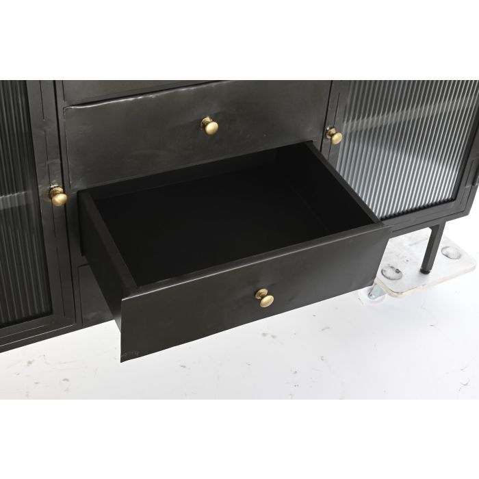 Buffet DKD Home Decor Natural Negro 40 x 85 x 145 cm 3