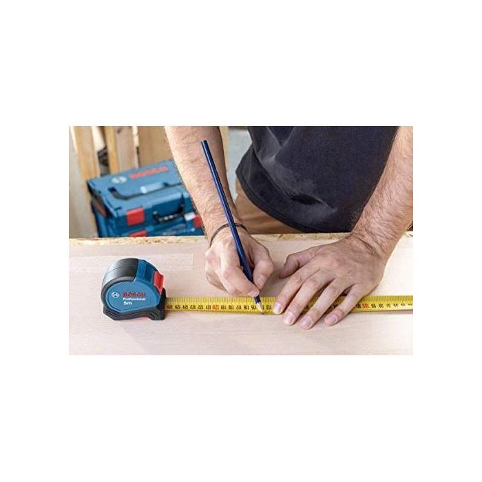 Bosch Professional Cinta Métrica 5m de Alta Durabilidad con Gancho Magnético, Carcasa de Aluminio Robusta y Softgrip Ergonómico. 3