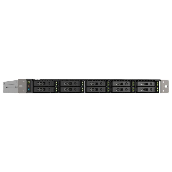 QNAP TS-H1090FU-7302P-128G NAS de Rack 1U con 10 Bahías, Procesador AMD EPYC 7302P 16 núcleos 3.3GHz, 8x16GB RAM DDR4 ECC RDIMM 3