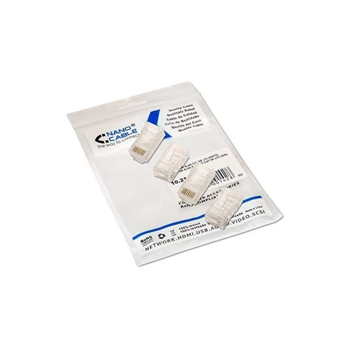 Nano Cable 10.21.0101 Conector RJ45 Cat.5e UTP para Cable de Red, Bolsa 10uds 1